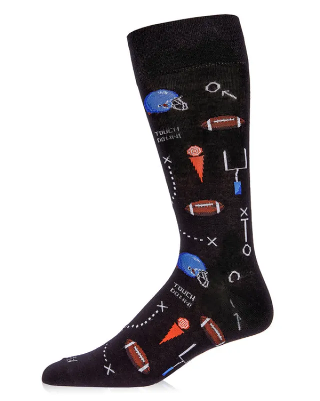 "Ready For Some Football" Bamboo Crew Socks by Me Moí sold by Great Sox