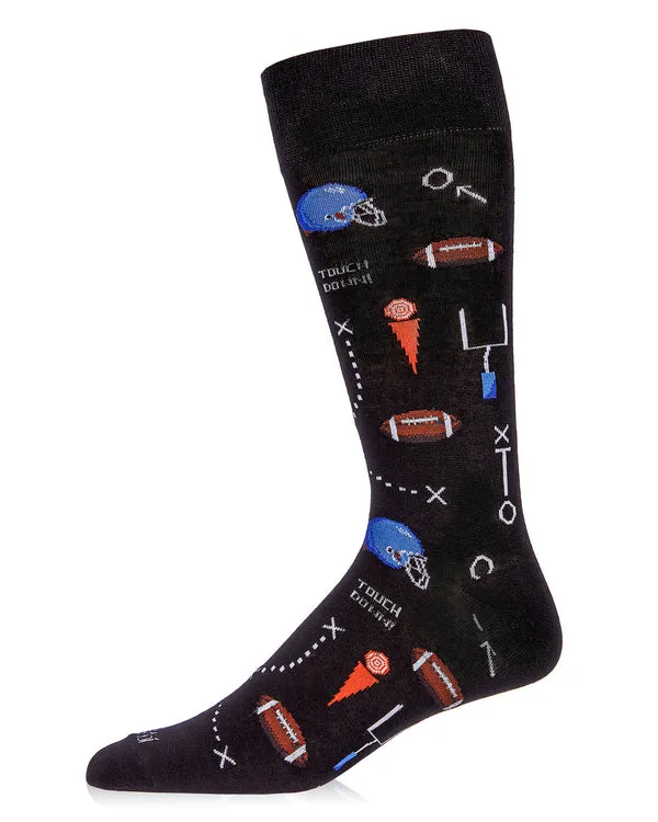 "Ready For Some Football" Bamboo Crew Socks by Me Moí sold by Great Sox