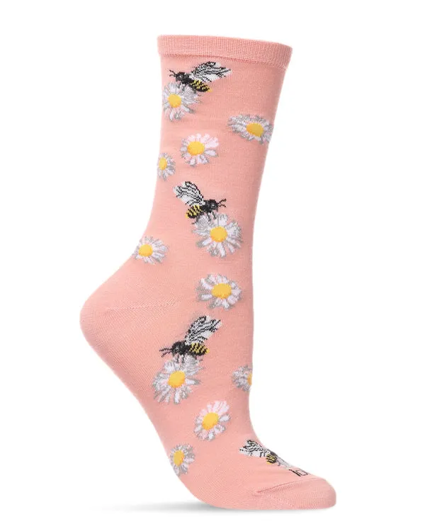 "Daisy Bees" Bamboo Crew Socks by Me Moí - Medium sold by Great Sox product image thumbnail 3