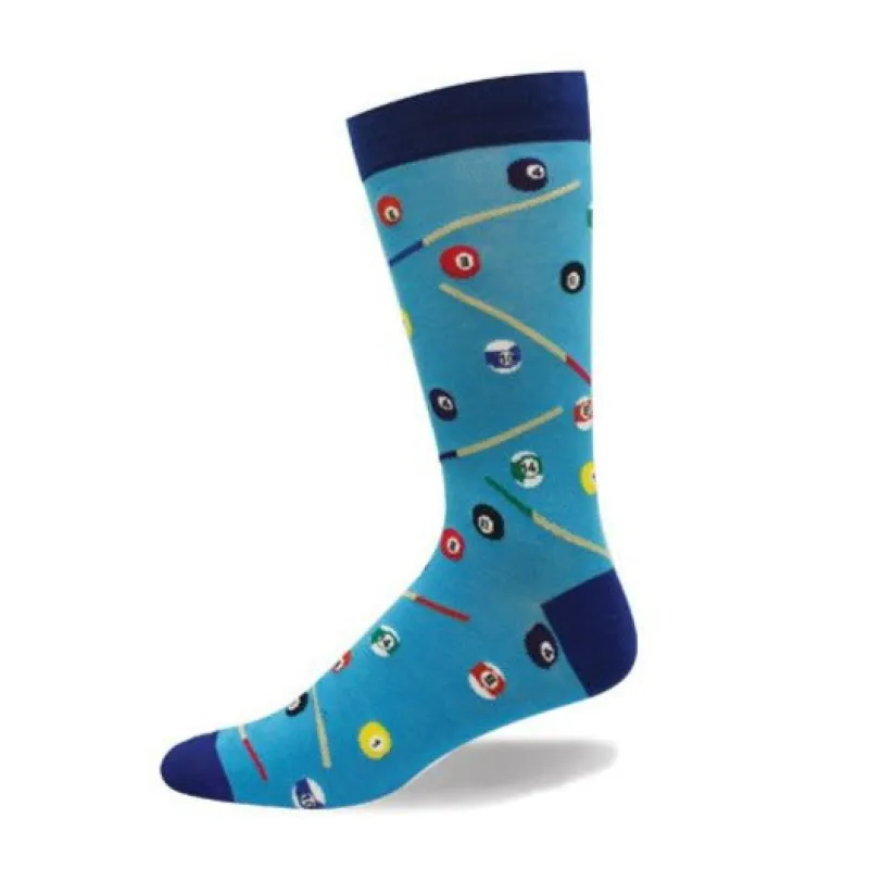 "Billiards" Cotton Socks by Crazy Toes - Large sold by Great Sox