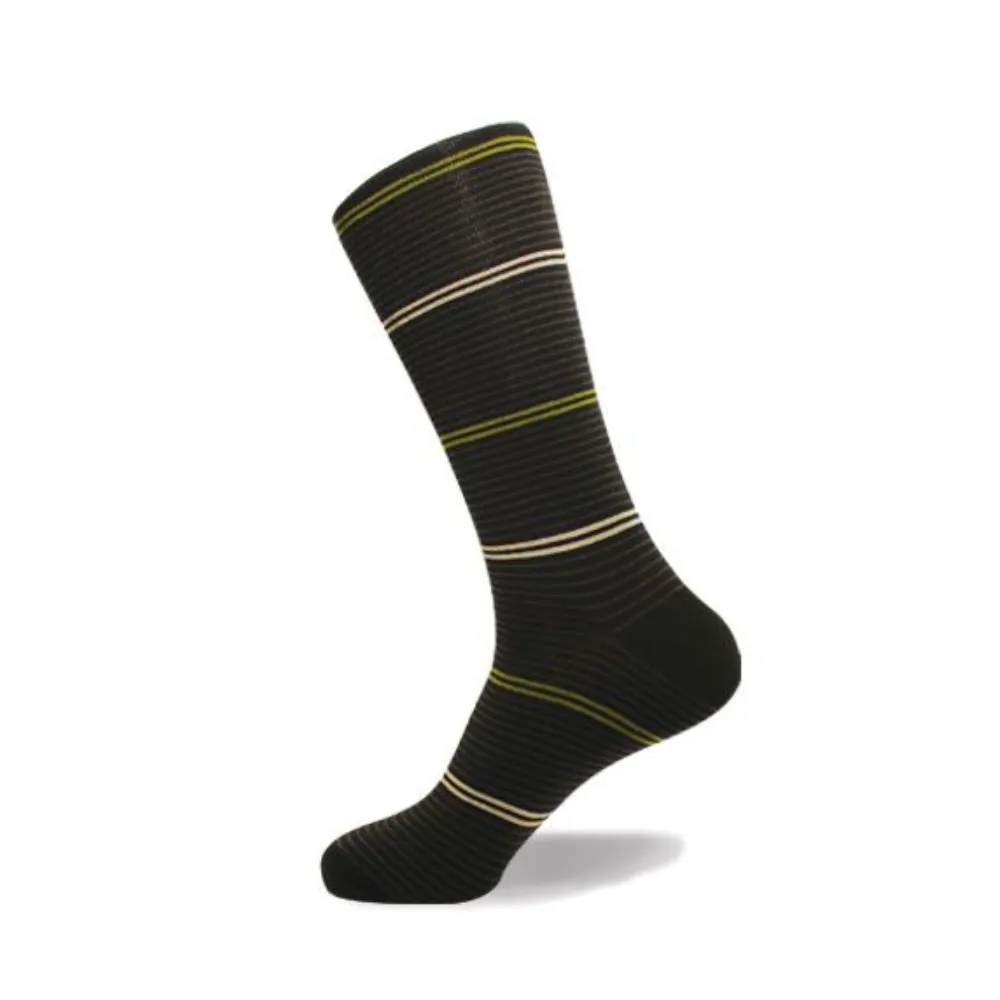 Cotton Dress "Neat Stripe" Diabetic Socks by Wellness - Large sold by Great Sox
