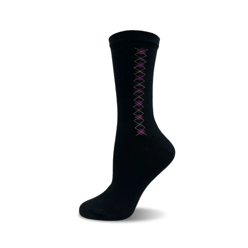 Cotton Dress "Vertical Argyle" Diabetic Socks by Wellness - Medium sold by Great Sox