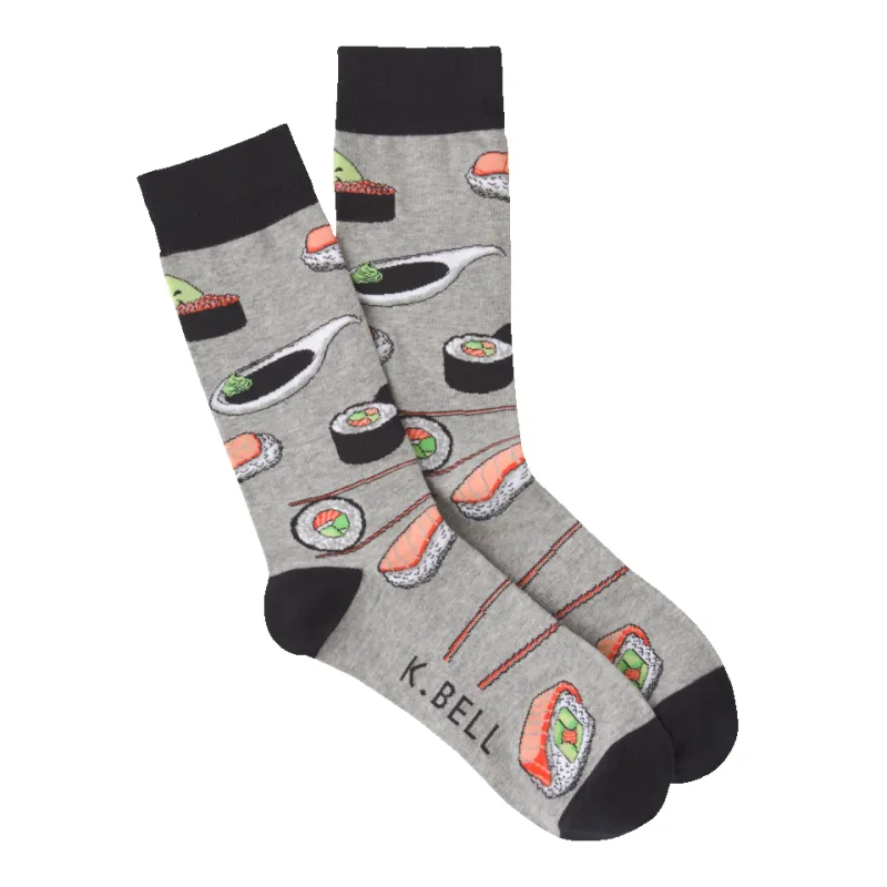 "Sushi" Crew Socks by K Bell - Large sold by Great Sox