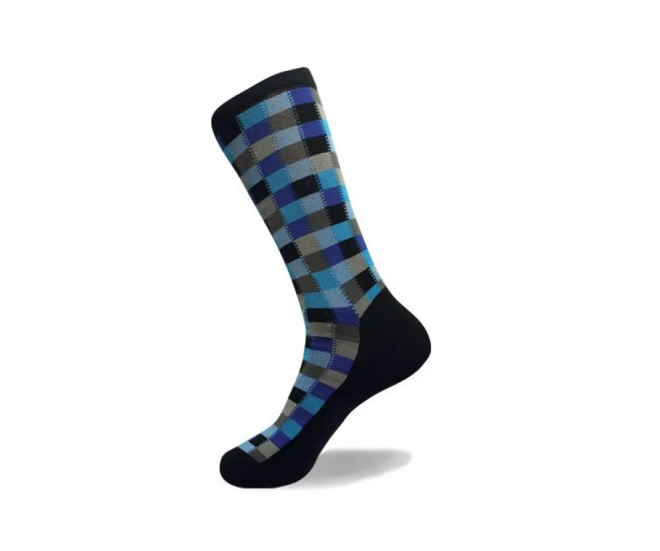 Vagden Men's "Tile Pattern" Pattern Cotton Dress Sock sold by Great Sox