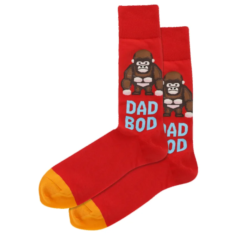 "Dad Bod" Crew Socks by Hot Sox - Large made by Hot Sox
