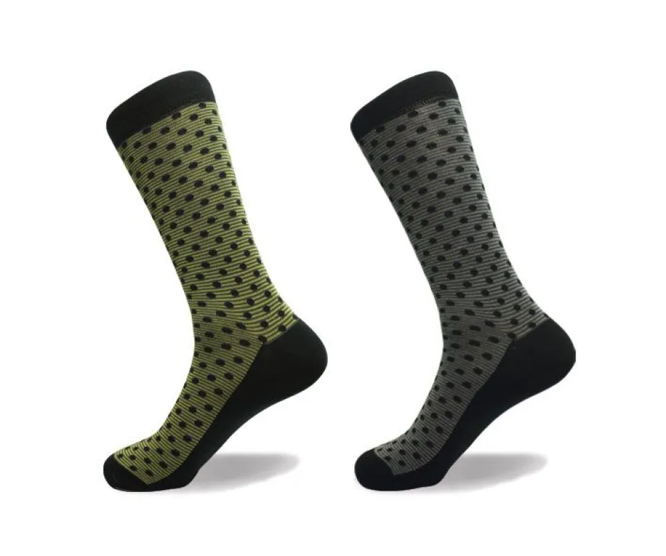 Vagden Men's "Dot On Line" Rayon from Bamboo Dress Socks sold by Great Sox