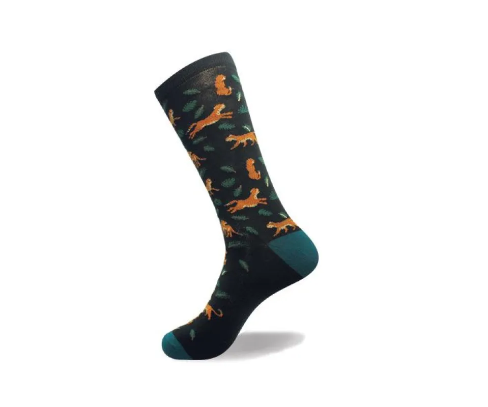 Vagden Men's "Jungle" Pattern Cotton Dress Sock sold by Great Sox