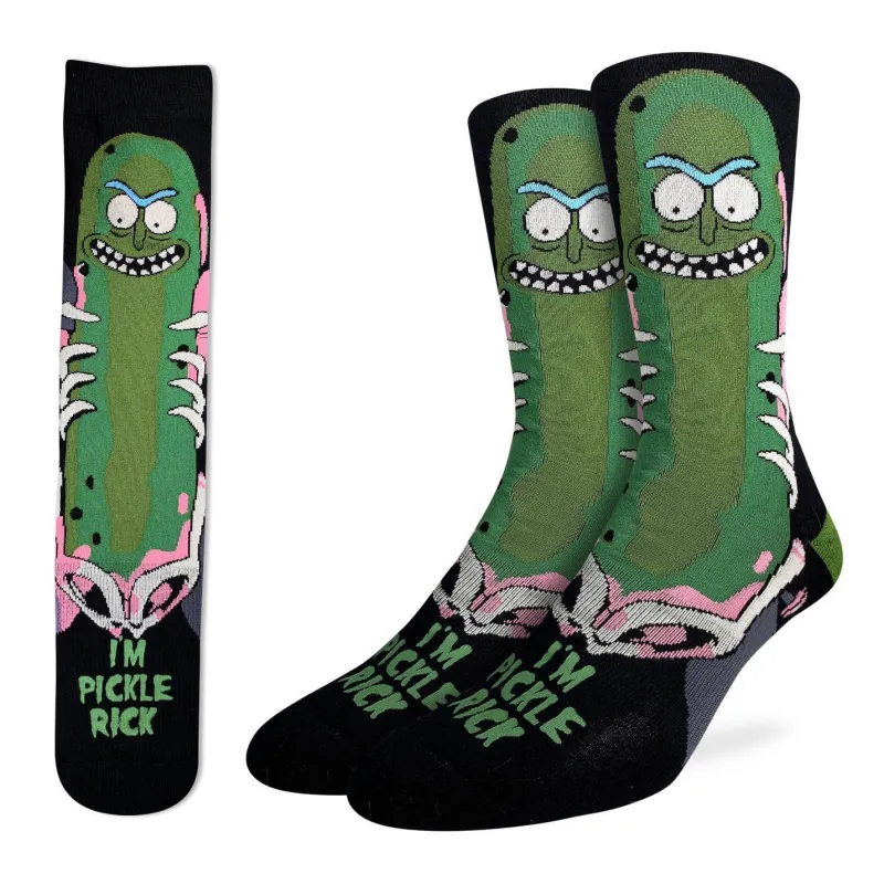 "Rick and Morty, Pickle Rick" Active Socks by Good Luck Sock - Large made by Great Sox