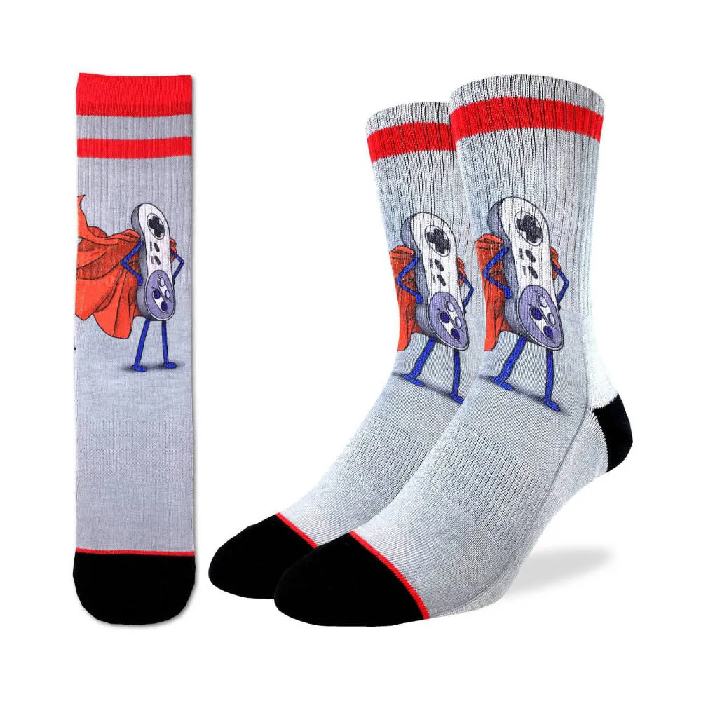 "Super NES" Active Socks by Good Luck Sock - Large sold by Great Sox