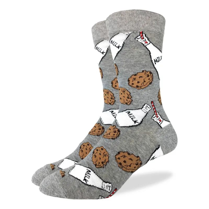 "Milk & Cookies" Cotton Crew Socks by Good Luck Sock made by Great Sox