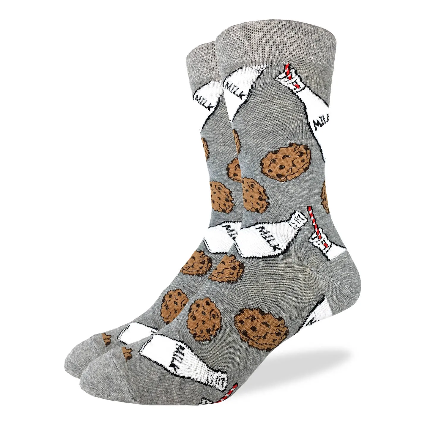 "Milk & Cookies" Cotton Crew Socks by Good Luck Sock sold by Great Sox