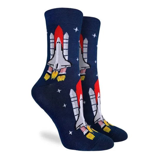 "Space Shuttle" Crew Socks by Good Luck Sock - Large sold by Great Sox product image thumbnail 2