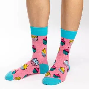 "Cupcakes" Cotton Crew Socks by Good Luck Sock - Medium sold by Great Sox product image thumbnail 2