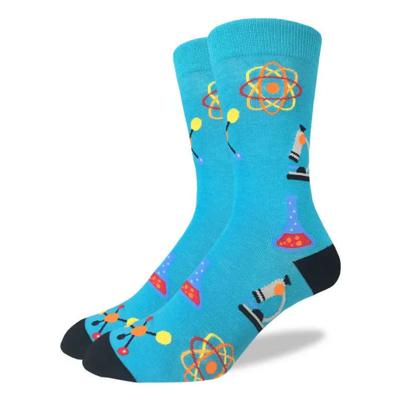 "Science" Cotton Crew Socks by Good Luck Sock sold by Great Sox