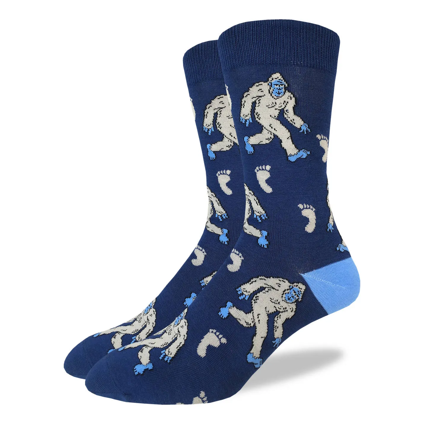 "Yeti" Cotton Crew Socks by Good Luck Sock - Large sold by Great Sox