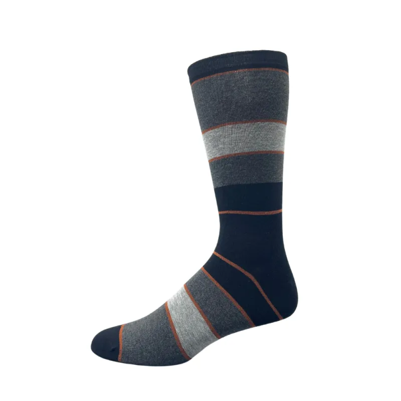 Cotton Colourful Stripe Dress Diabetic Socks by Wellness - Large sold by Great Sox