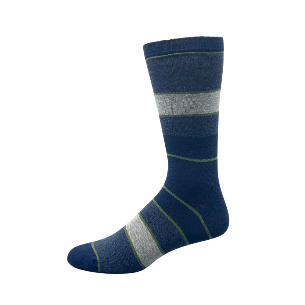 Cotton Colourful Stripe Dress Diabetic Socks by Wellness - Large sold by Great Sox product image thumbnail 2