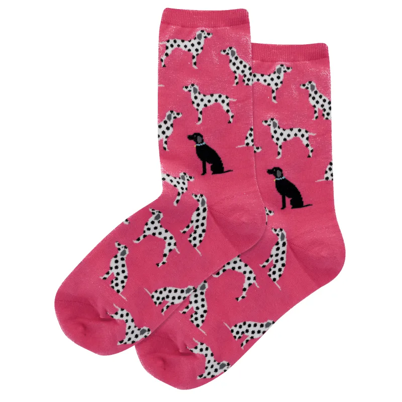 "Dalmatians" Cotton Crew Socks by Hot Sox sold by Great Sox