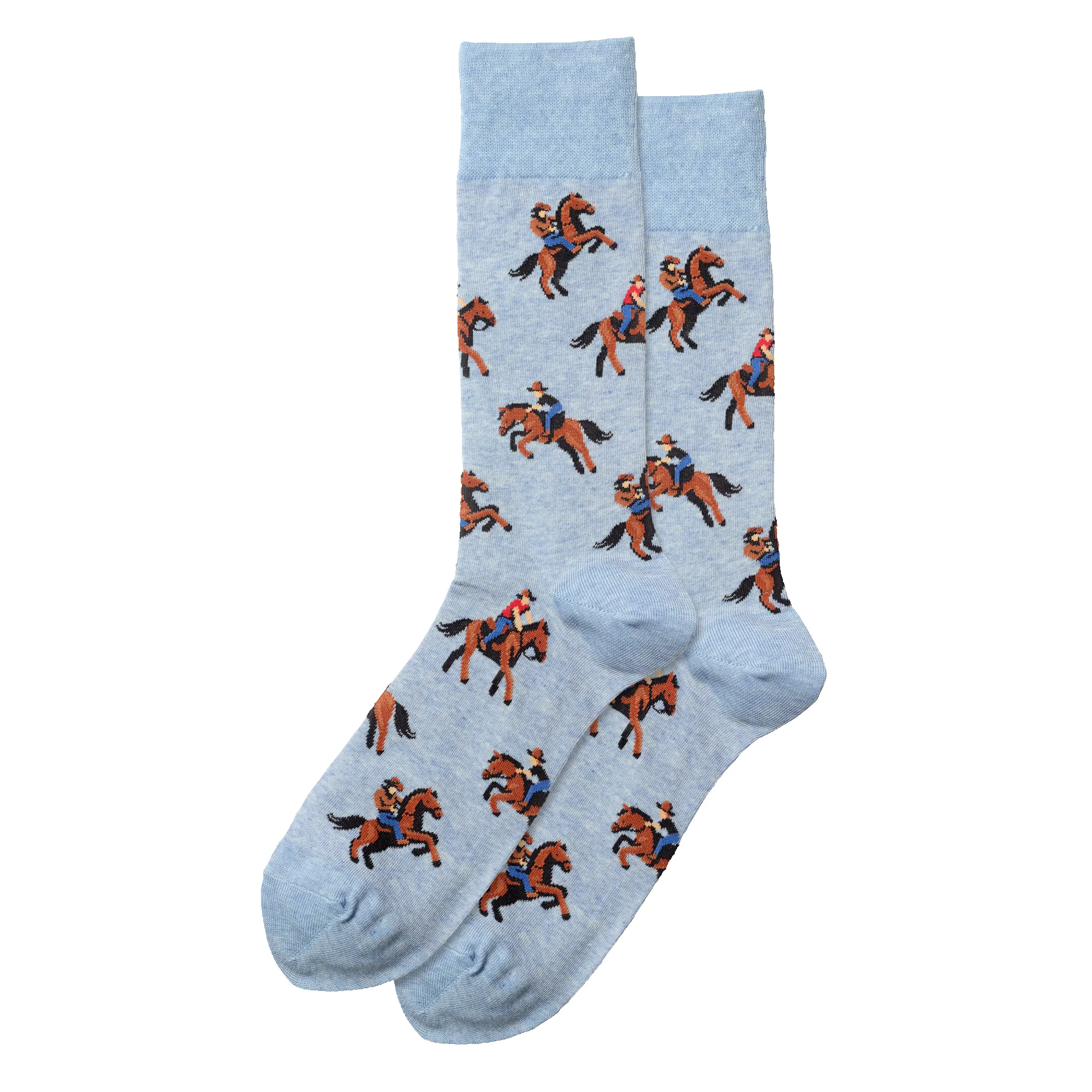 "Cowboy" Cotton Crew Socks by Hot Sox sold by Great Sox