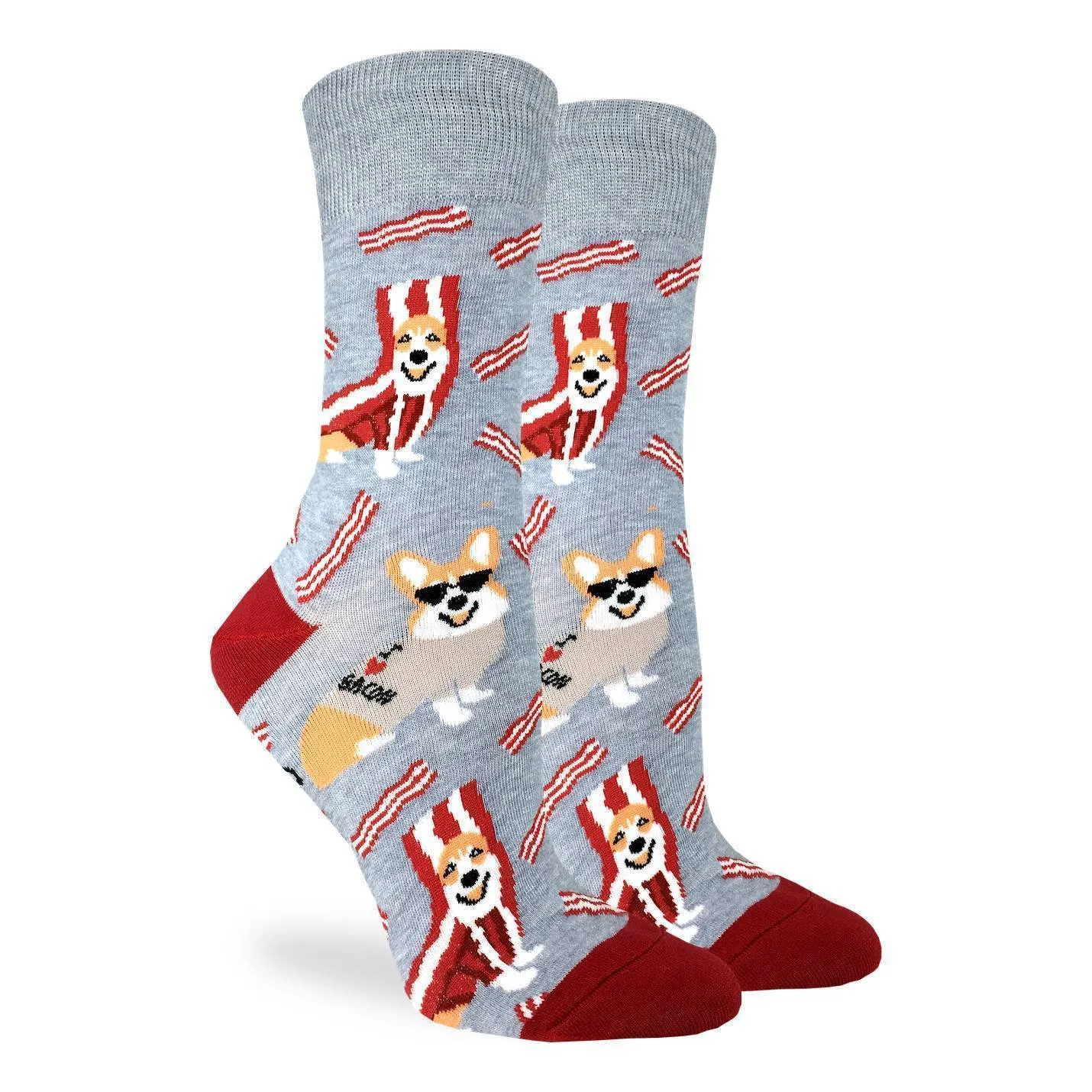 "Corgi Bacon" Cotton Crew Socks by Good Luck Sock sold by Great Sox product image thumbnail 3