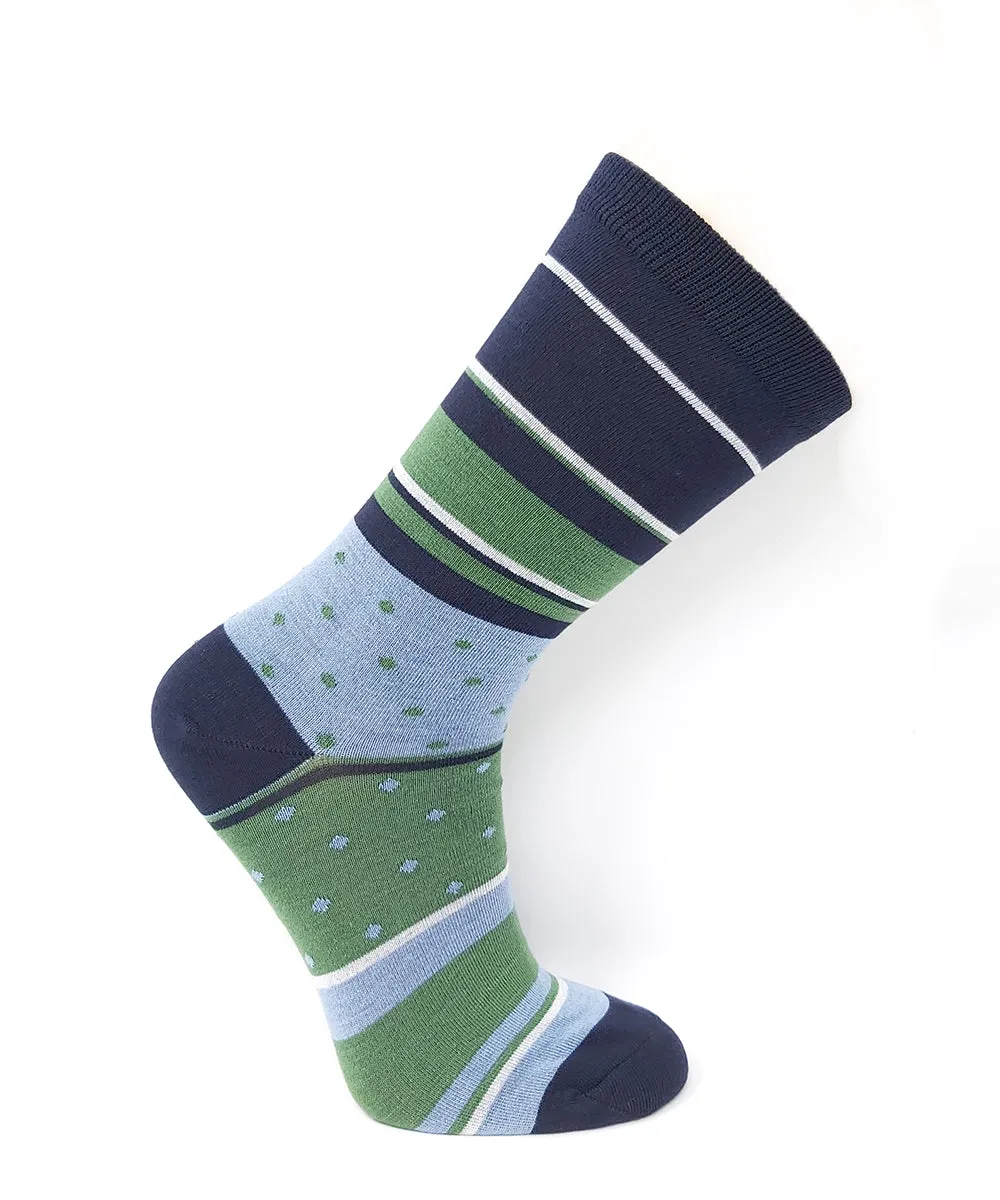 Vagden Women's "Stripes & Dots" Bamboo Dress Socks sold by Great Sox product image thumbnail 2