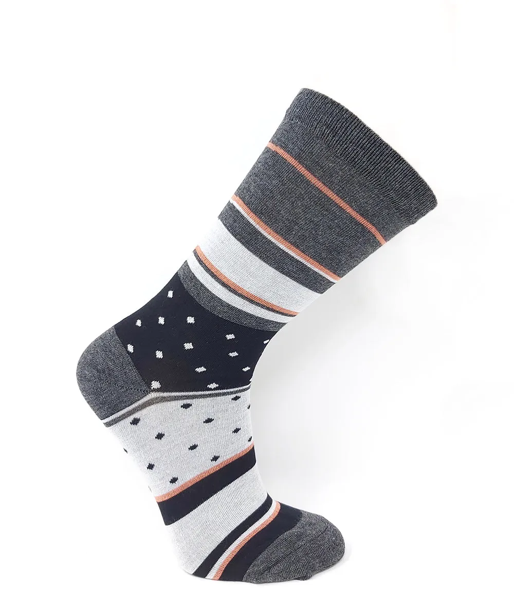 Vagden Women's "Stripes & Dots" Bamboo Dress Socks sold by Great Sox