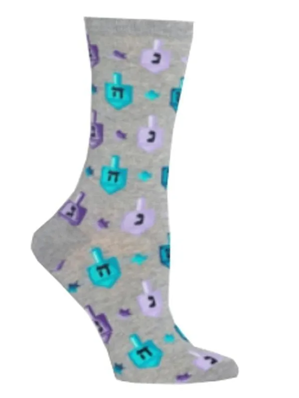 "Dreidel" Crew Socks by Hot Sox - Medium made by Hot Sox