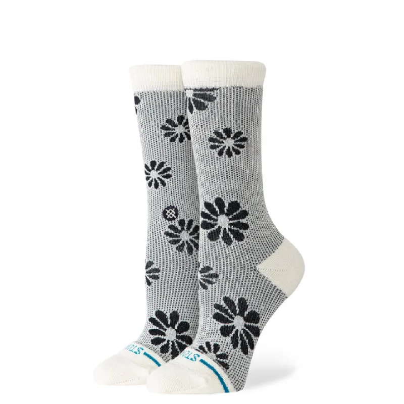 "Floral Stitch Crew" Combed Cotton Socks by Stance made by Stance