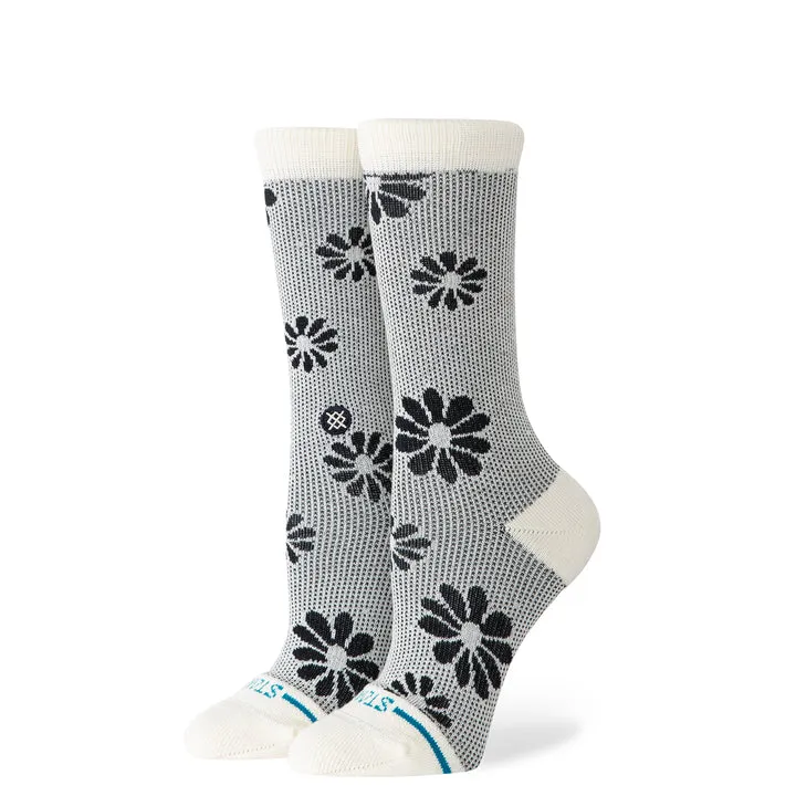 "Floral Stitch Crew" Combed Cotton Socks by Stance sold by Great Sox