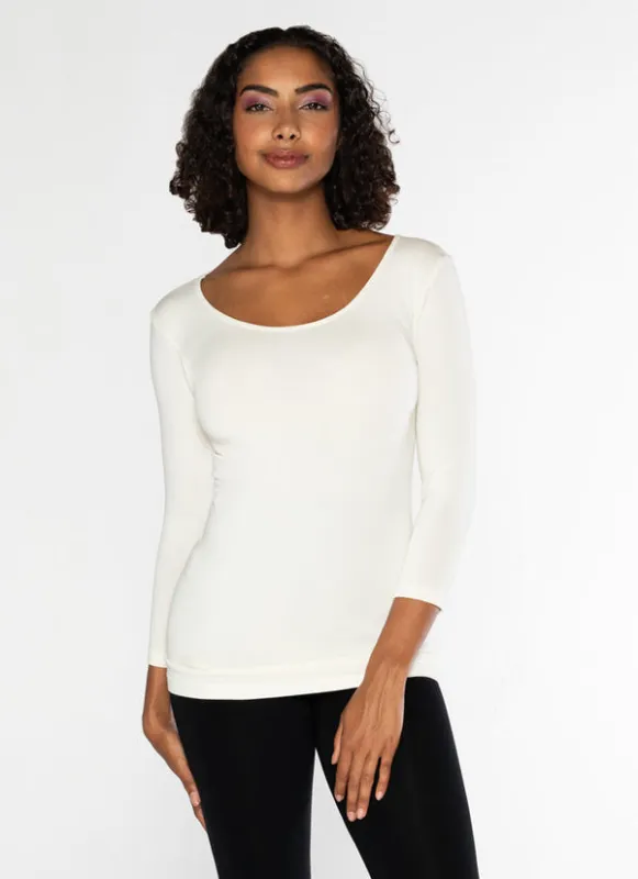 C'est Moi "Bamboo 3/4 Sleeve Top" - Women's sold by Great Sox