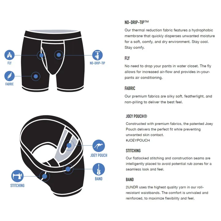 2UNDR Day Shift 6" Boxer Brief - Tigres (Clearance) sold by Great Sox product image thumbnail 3