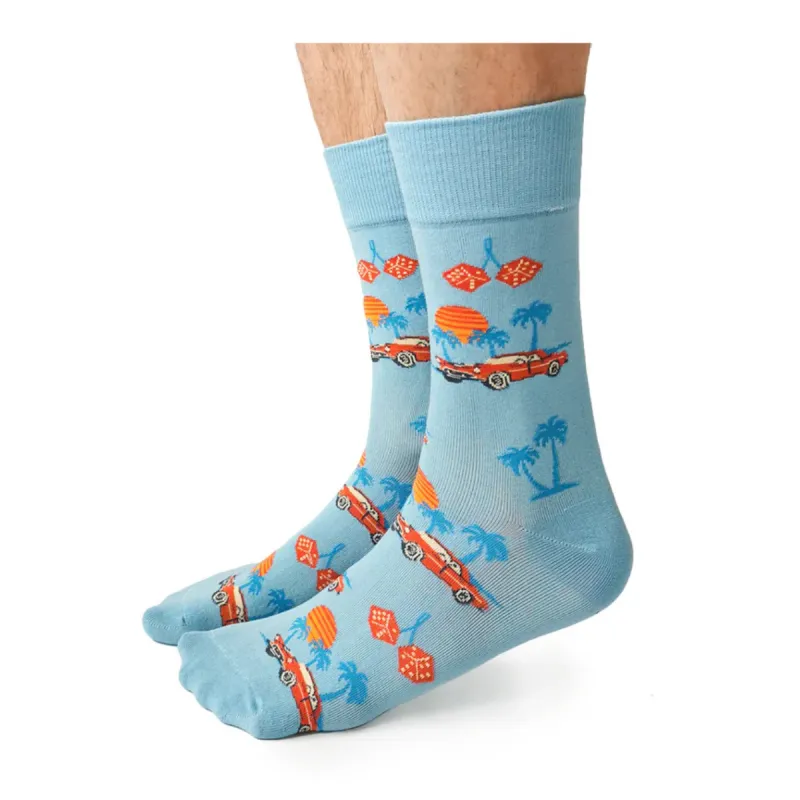 "Miami Dice" Crew Socks by Uptown Sox - Large (CLEARANCE) sold by Great Sox