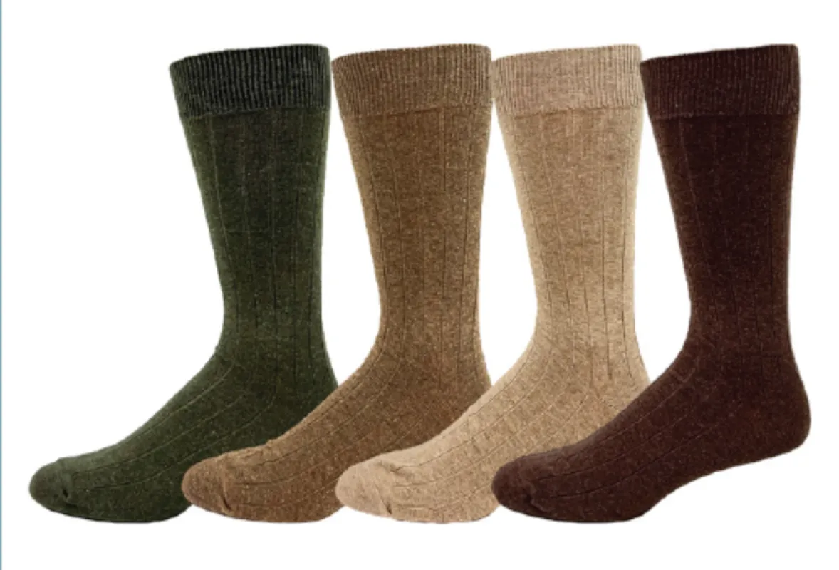 "Cotton Broad Ribbed" Crew Socks by Key - Large made by Great Sox