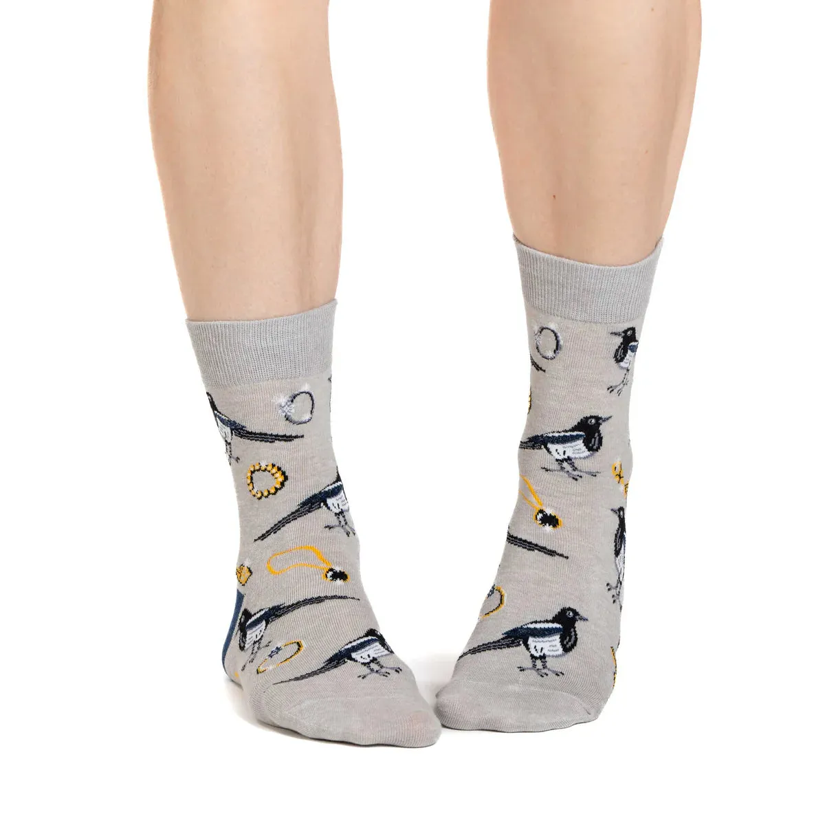 "Magpies" Cotton Crew Socks by Good Luck Sock sold by Great Sox product image thumbnail 3