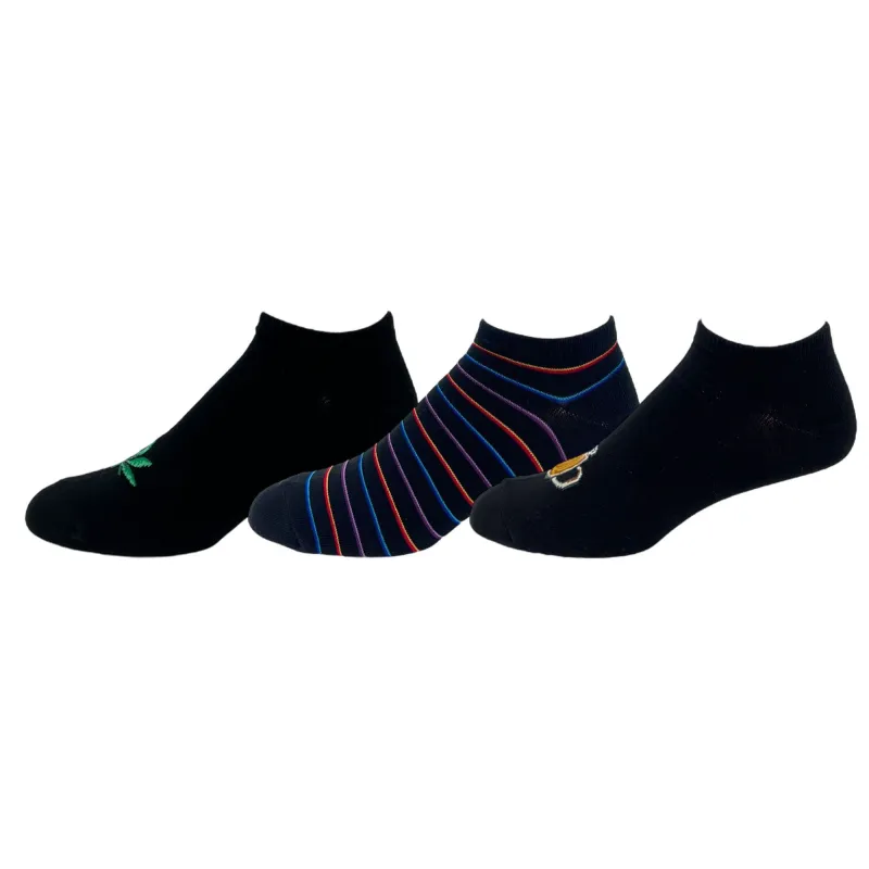 "Marijuana/Beer" Cotton Socks by Key - Large 3pk (clearance) made by Great Sox