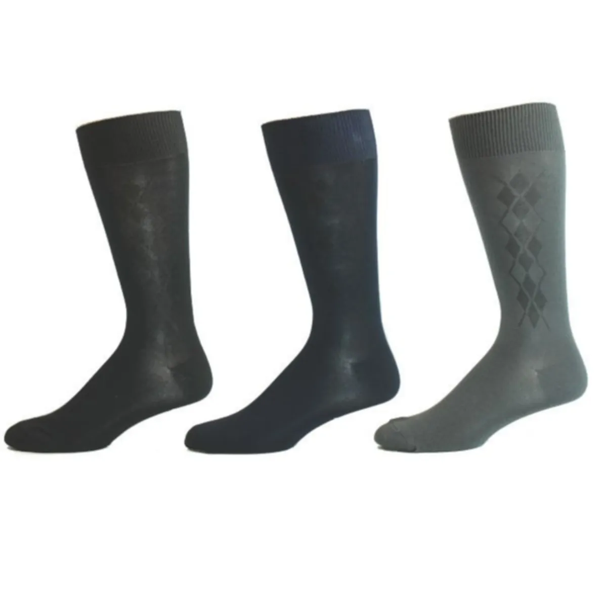 "Vertical Argyle" Bamboo Socks by Key - Medium sold by Great Sox product image thumbnail 4
