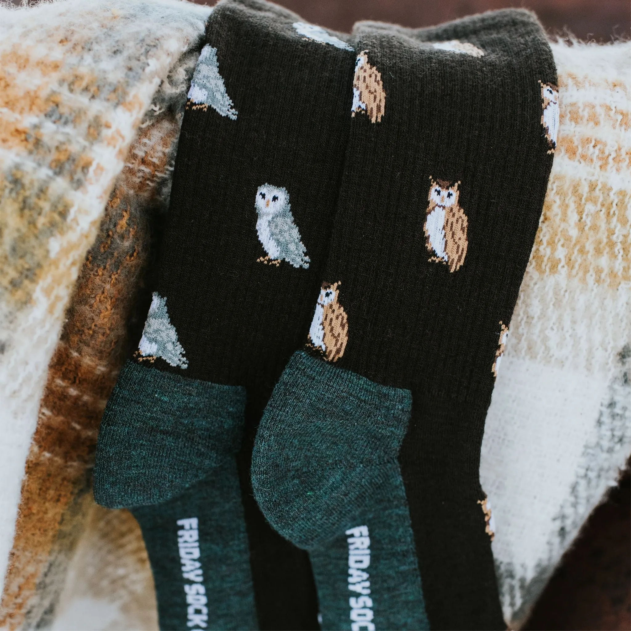 "Owl" 70% Merino Wool Socks by Friday Sock Co sold by Great Sox product image thumbnail 2