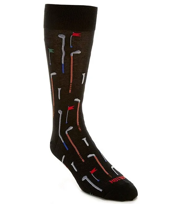 "Tee Time" Cotton Crew Socks by Hot Sox - Large sold by Great Sox