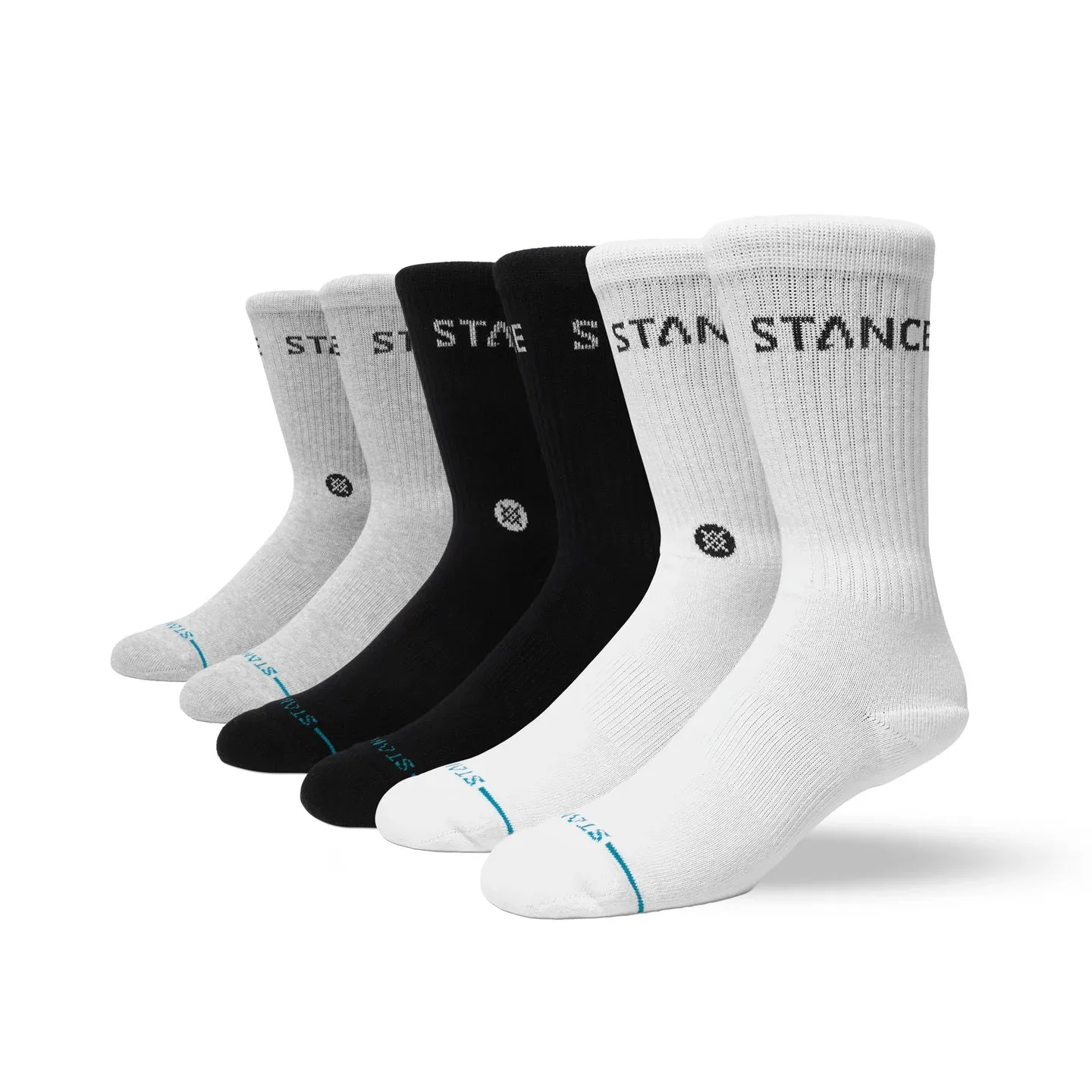 "Origin Crew Socks 6 Pack" Cotton Crew Socks by Stance sold by Great Sox product image thumbnail 4