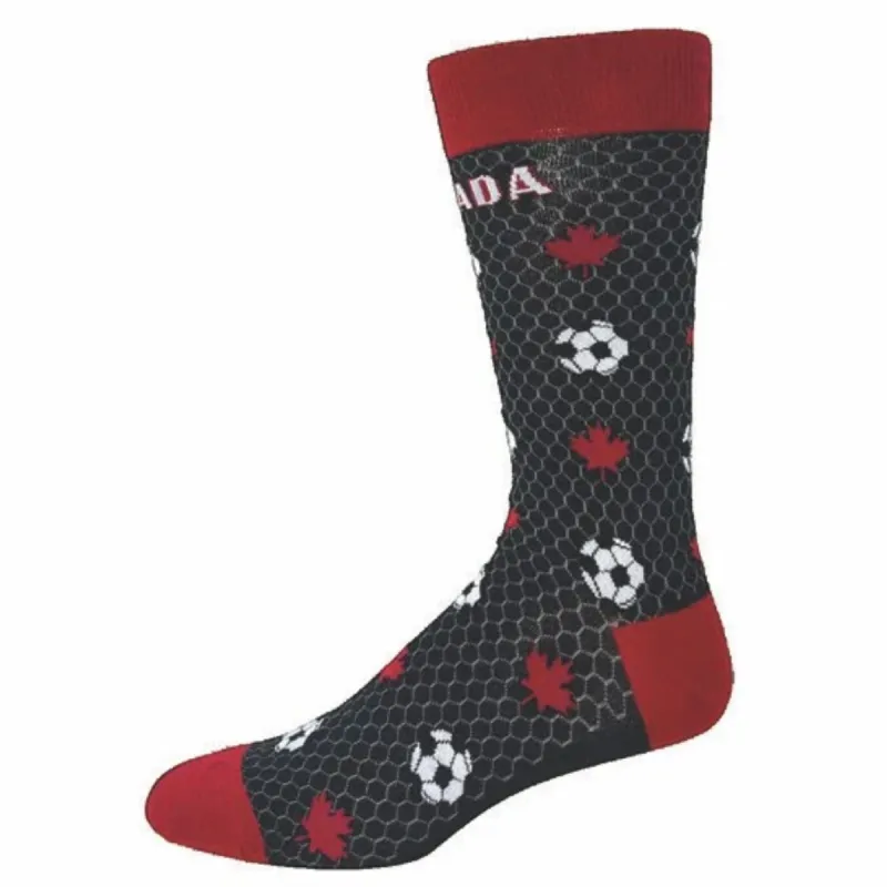 "Canada Soccer" cotton crew socks by We will sock you made by Great Sox