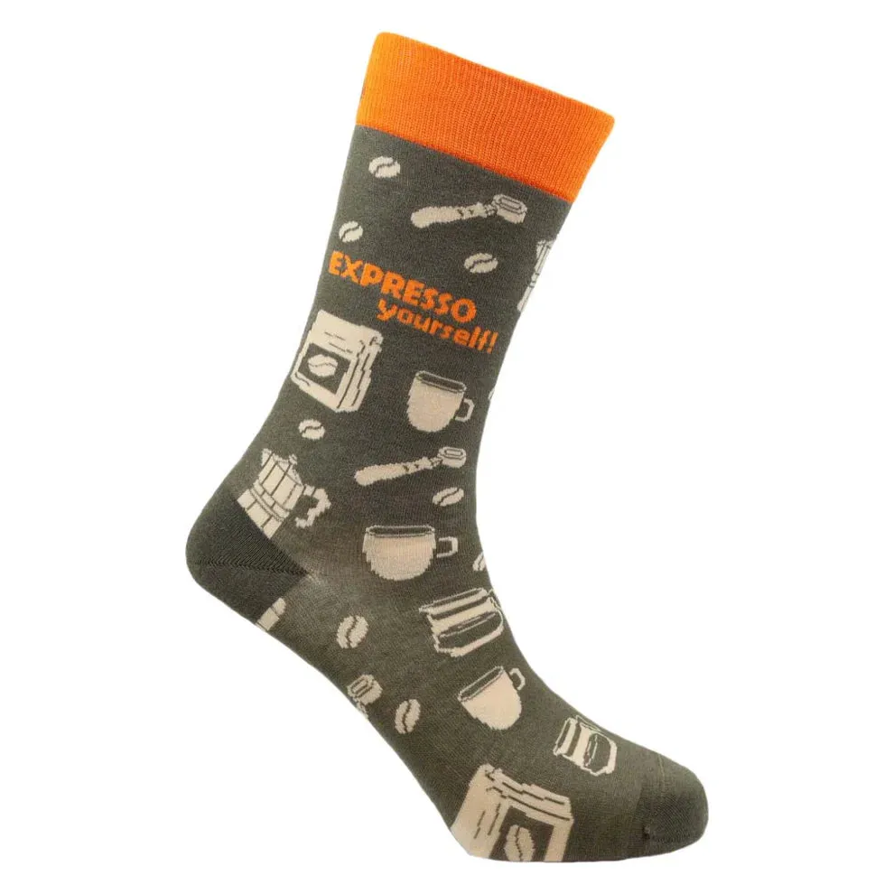 "Expresso" Bamboo Crew Socks By Sexy Socks sold by Great Sox product image thumbnail 2