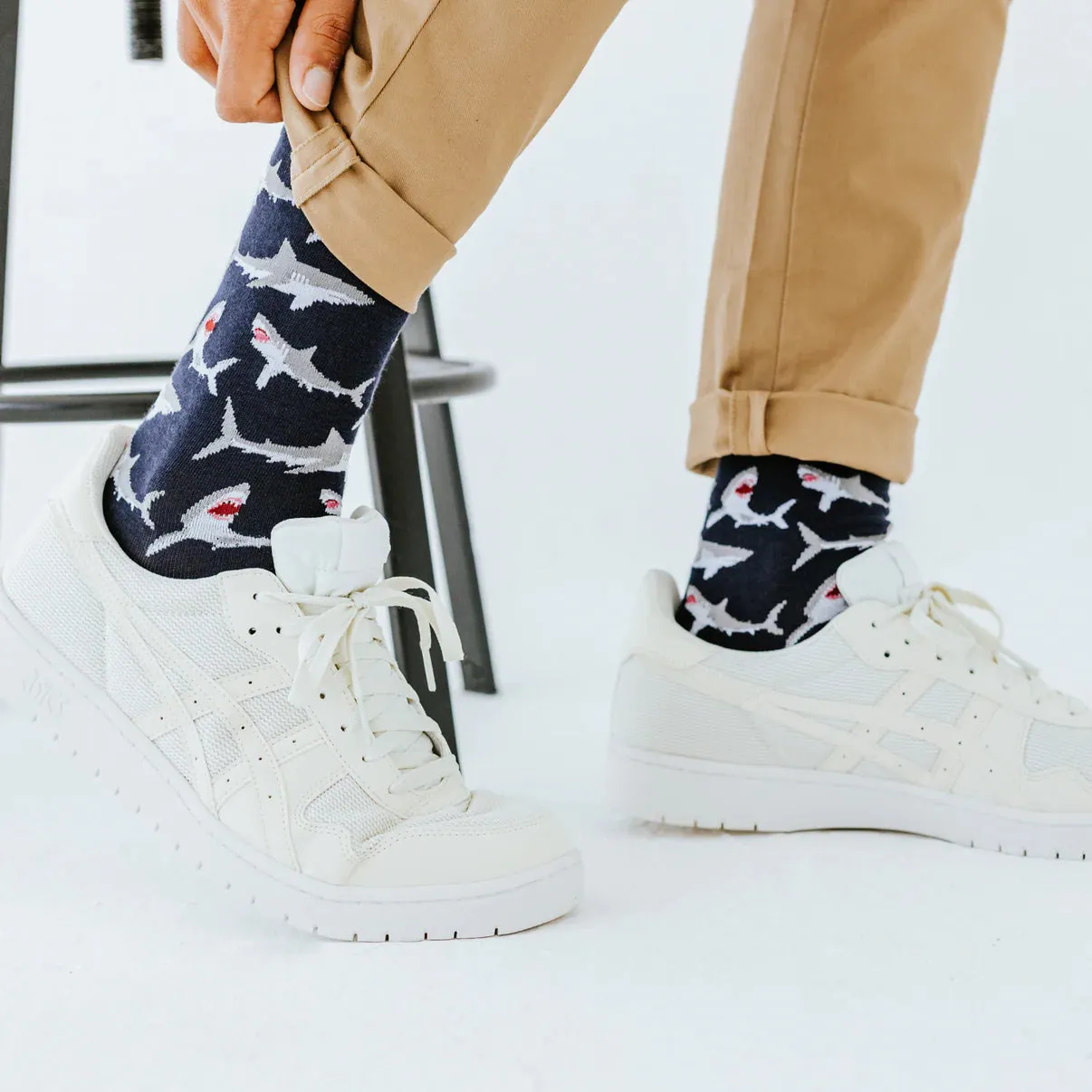 "Sharks" Bamboo Crew Socks By Sexy Socks sold by Great Sox product image thumbnail 3