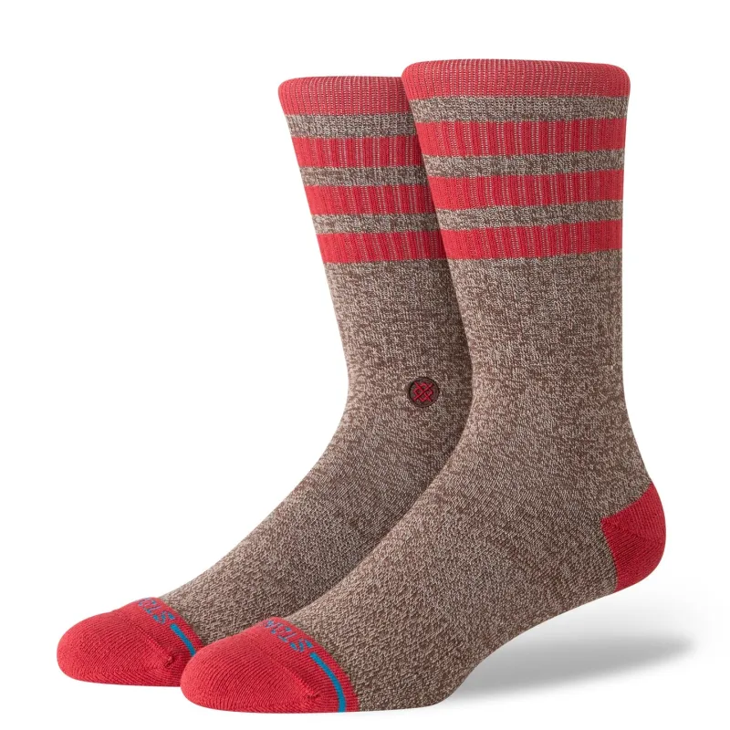 "Sock Monkey" Combed Cotton Blend Crew Socks by Stance made by Stance