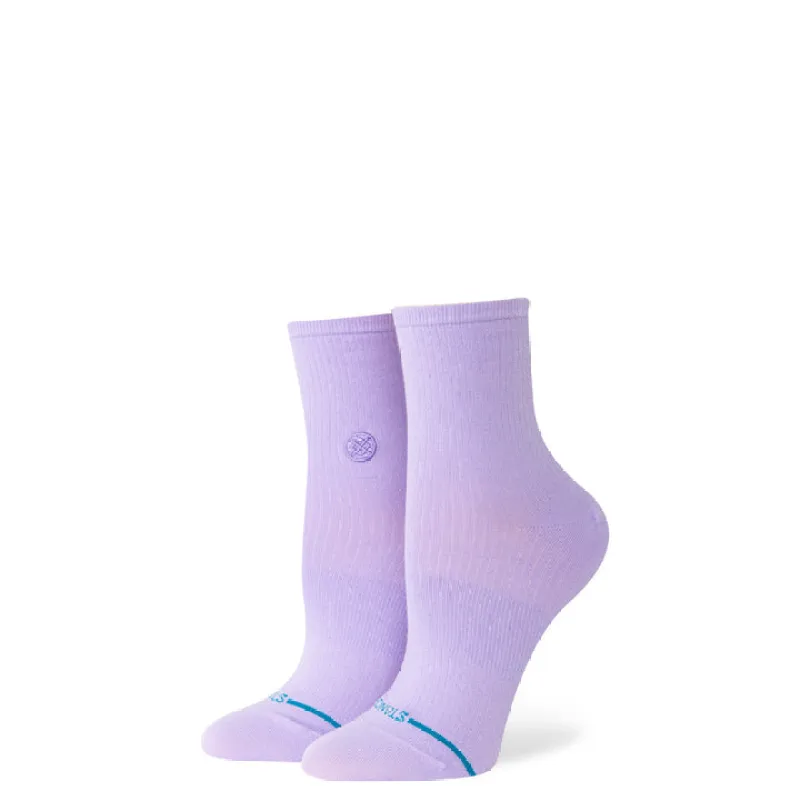 "Fine Rib Quarter" Combed Cotton Socks by Stance- Women's made by Stance