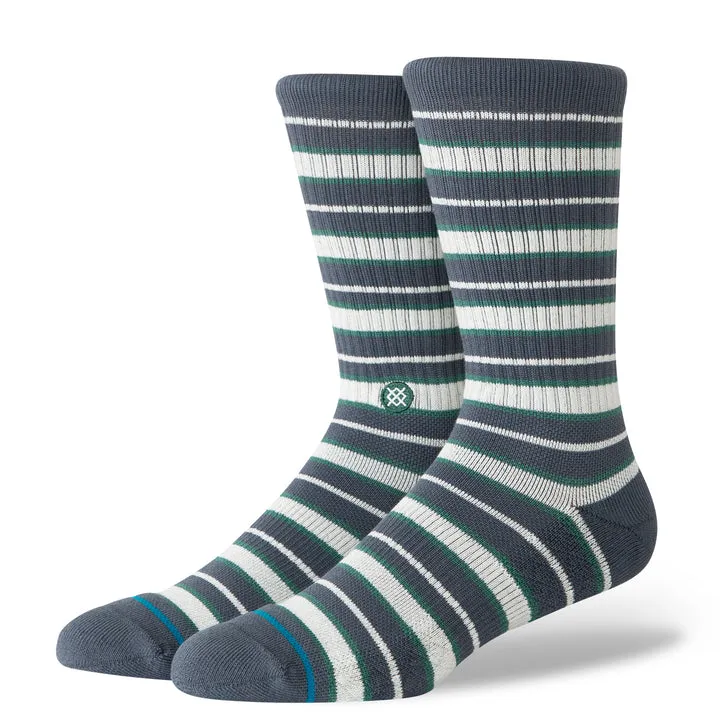 "Signature Stripe" Casual Combed Cotton Blend Crew Socks by Stance sold by Great Sox