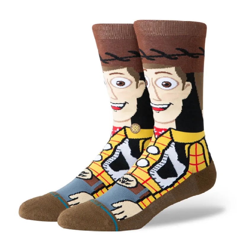 "Toy Story 5 x Stance Woody" Combed Cotton Crew Socks made by Stance