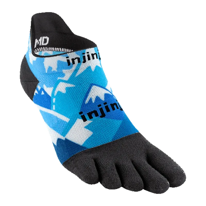 Injinji Run Lightweight No-Show Toe Socks (Artist Design)- Men's made by Great Sox