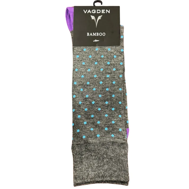 Vagden "Polka Dot" Bamboo Crew Sock - Large (clearance) made by Great Sox