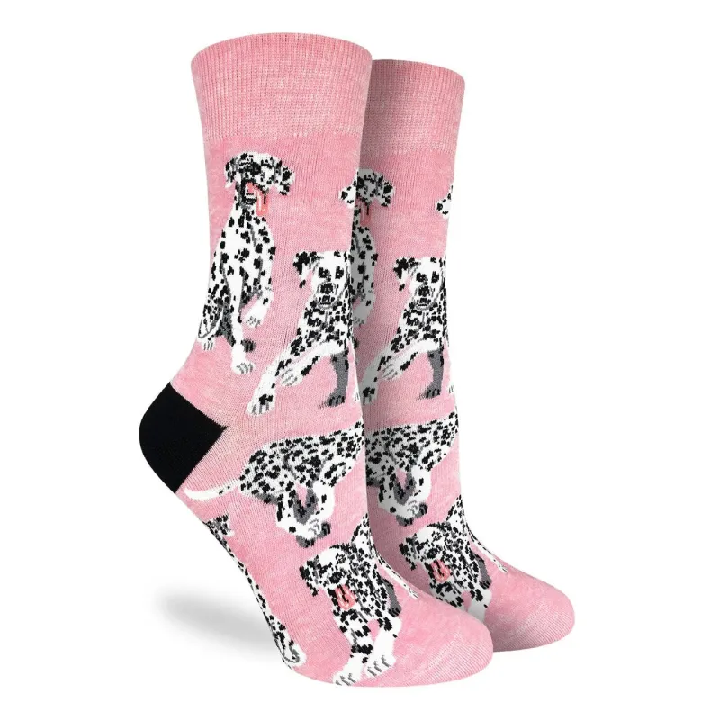 "Dalmatians" Cotton Crew Socks by Good Luck Sock made by Great Sox