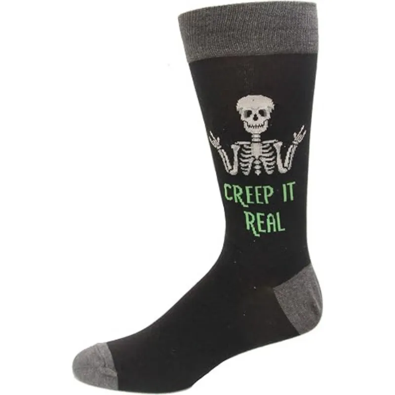 "Creep it real" Crew Socks by Hot Sox - Large made by Hot Sox